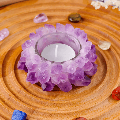 Free Soul Illumination Amethyst Candle Holder